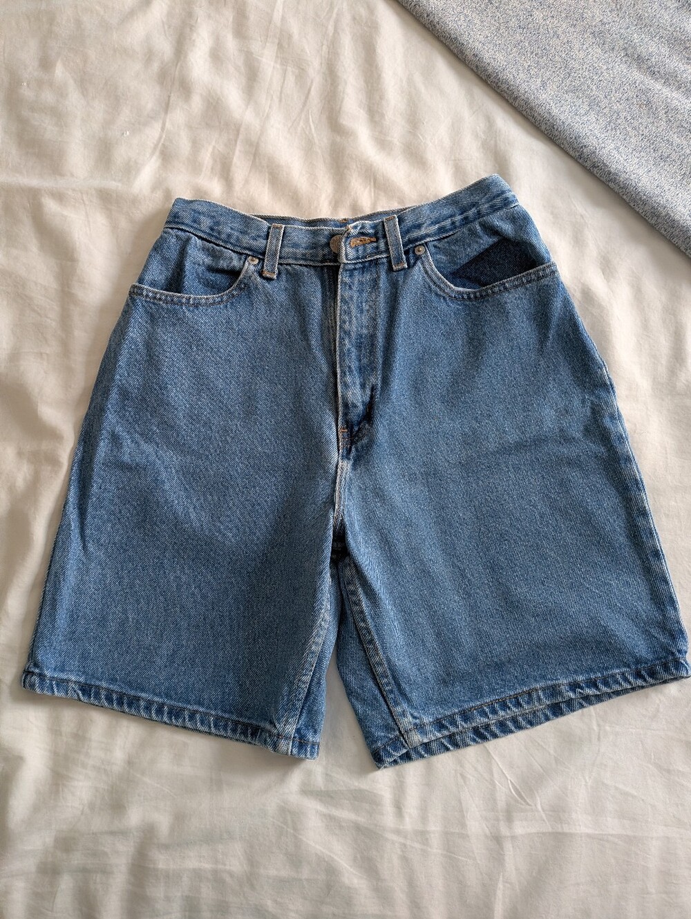 Classic High-Waisted Denim Shorts